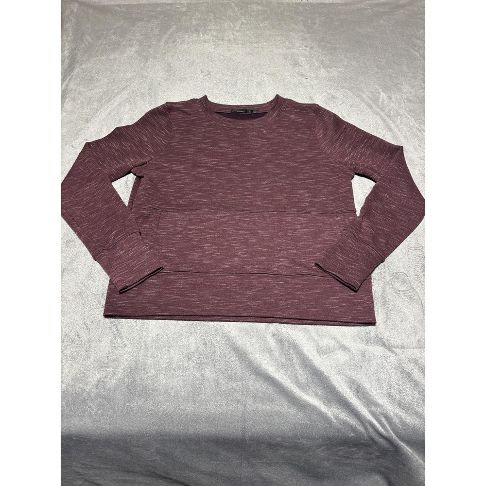 PrAna Sweatshirt Womens Small Purple Crewneck Knit Pullover Pockets Casual